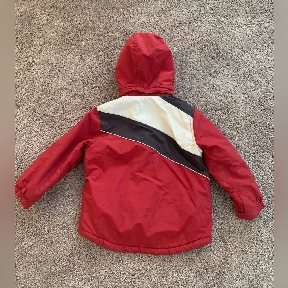 The Children Place Thermolite Ski Winter Jacket Coat Red White Black Colorblock